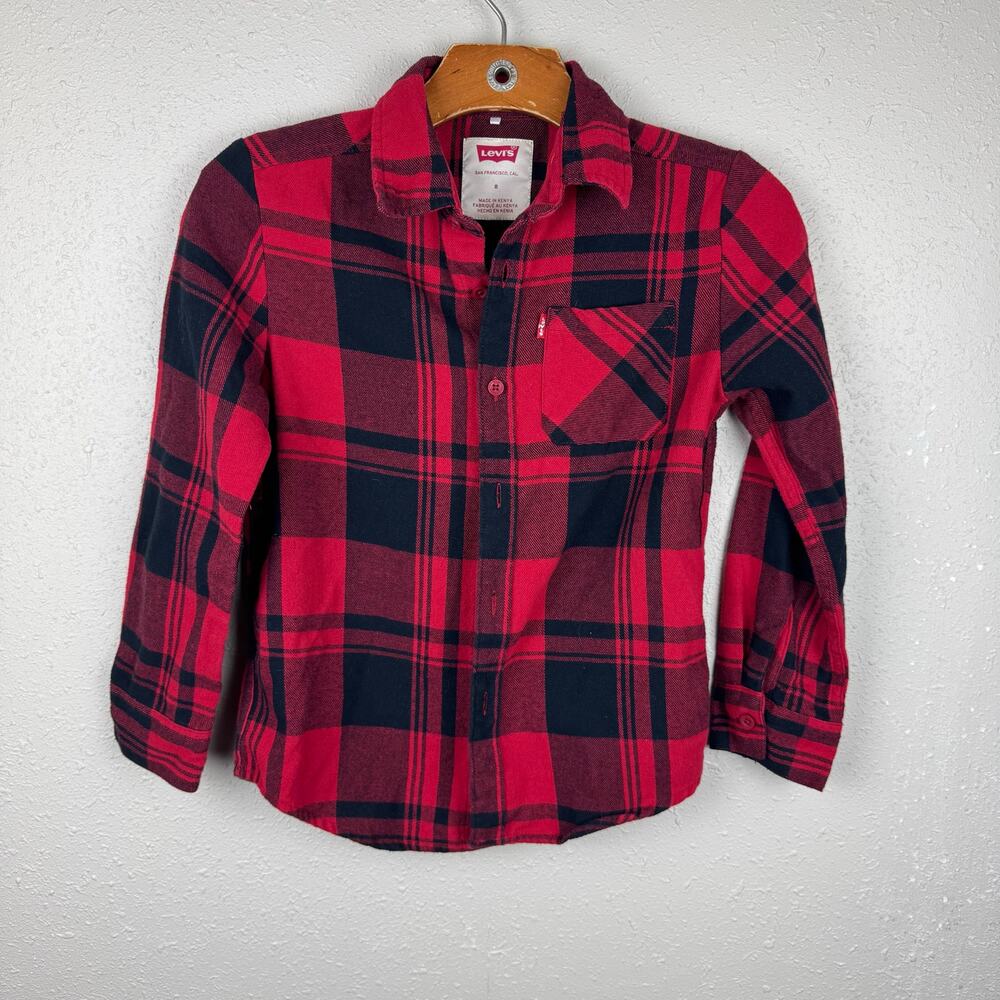 (8) Boys Levi’s Plaid Button up